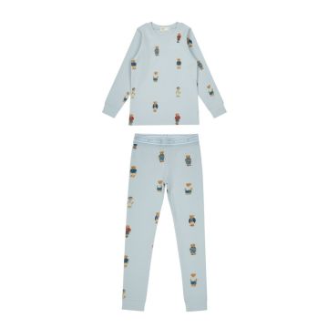 Crew Lounge Light Blue Teddy Crewneck Set