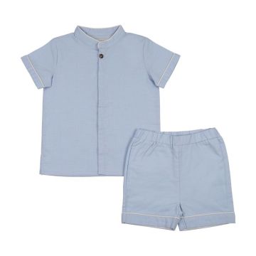 Kin+Kin STAND UP COLLAR SHIRT+SHORTS SHABBOS SET