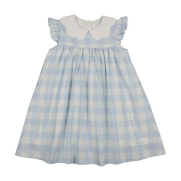 Bonjoy Shabbos Plaid Jumper Blue Gingham