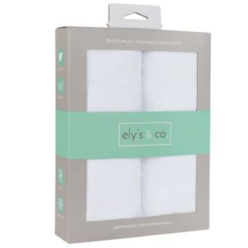 Ely's & Co Pack n Play Sheet Sheets - solid white