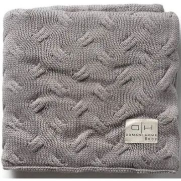 Domani Home Waves Knit Baby Blanket MEL GRAY