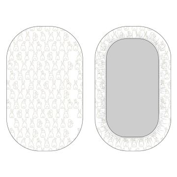 Kipp Bunny Fitted Bassinet Sheet Stone