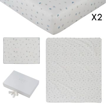Kipp Hot Air Ballon Linen Set Blue