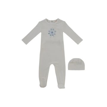 Kipp Carousel Footie Set White/Blue