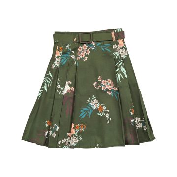 Christina Rhode Green Floral Skirt 2204-115
