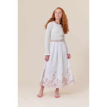 Soir Veronica skirt white/mauve