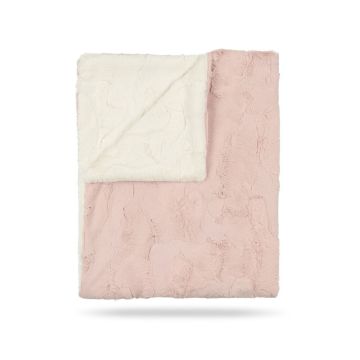 Peluche Icy Rose and Natural lux blanket