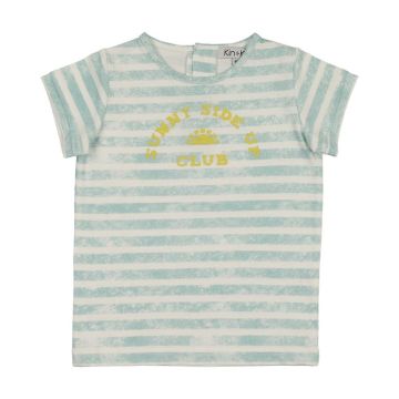 Kin+Kin SOFT BLUE STRIPES SHORT SLEEVE T SHIRT