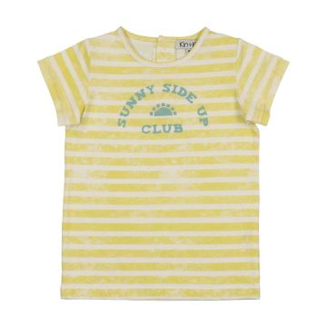 Kin+Kin NEON YELLOW STRIPES SHORT SLEEVE T SHIRT