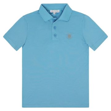 3 Buttons Light Logo Sport - bright blue Polo