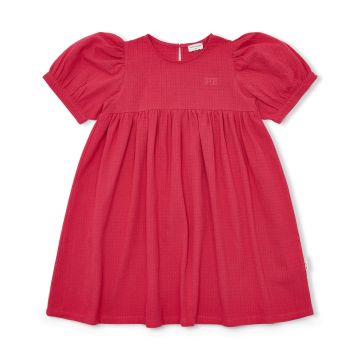 Petit Blush Puff Sleeve Dress | Raspberry Wine