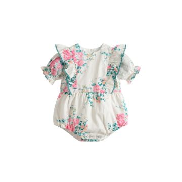 Cera Una Volta Nina Romper Pink Roses