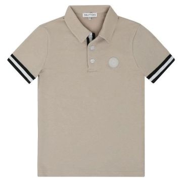 3 Buttons Stripe Polo - taupe Polo