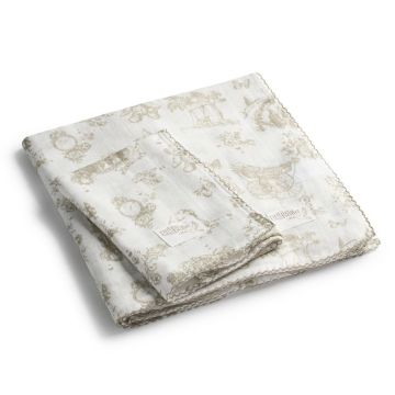 Petite Belle Swaddle+Burp Cloth Set
