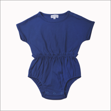 Bopop Color Block Romper Royal Blue/Hunter Green