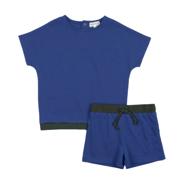 Bopop Color Block Toddler Set Royal Blue/Hunter Green