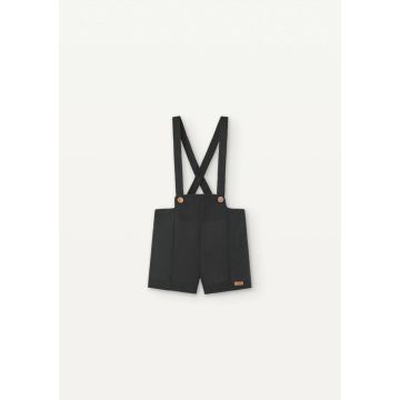 Popelin Navy Blue Linen Panelled Dungarees