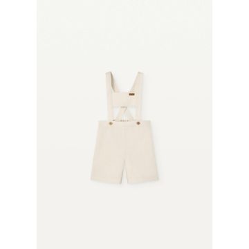 Popelin Off-white Linen Dungarees