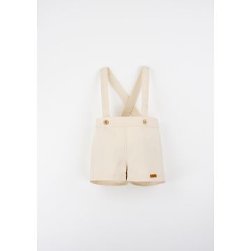 Popelin Off-white Shorts with Straps