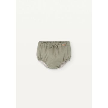 Popelin Green Linen Baby Culotte