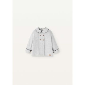Popelin Grey Melange Panelled Shirt