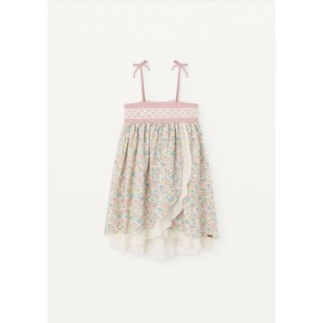 Popelin Multi-Coloured Floral Double-Layer Dress
