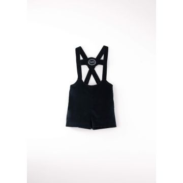Popelin Black Velvet Short Dungarees