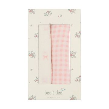 Bee and Dee Take-Me-Home Gingham Muslin Set