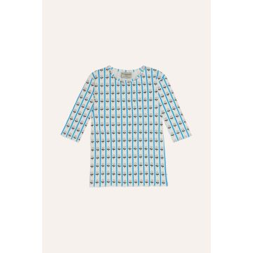 The Campamento FLOWERS KIDS RIB TSHIRT 3/4 SLEEVES Ecru