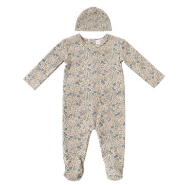 Kipp Floral Romper and Hat - Blue Kipp Floral Romper and Hat - Blue