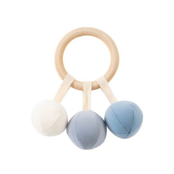 Kipp Velvet Rattle Toy Blue