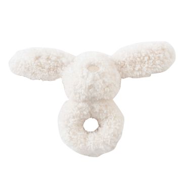 Kipp Furry Friends Rattle- White Kipp Furry Friends Rattle- White