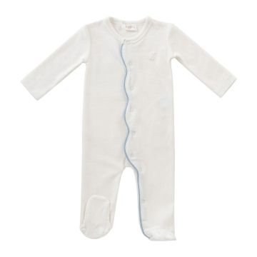 Kipp Baby Blue Scallop Terry Romper
