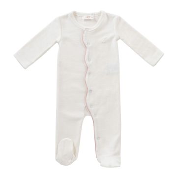 Kipp Baby Pink Scallop Terry Romper