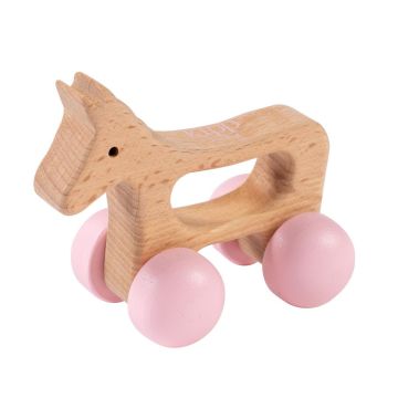 Kipp Baby Pink Wood Horse Toy
