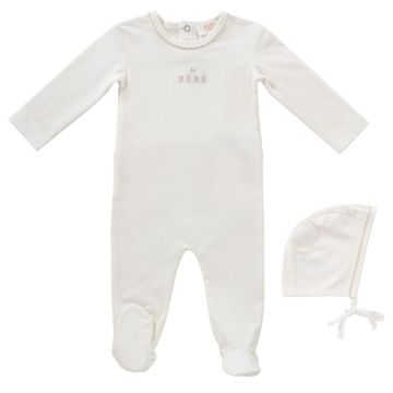 Kipp Baby Stone Bebe Romper & Bonnet Set