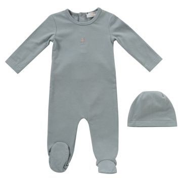 Kipp Baby Sage Gift Box Romper + Hat Set