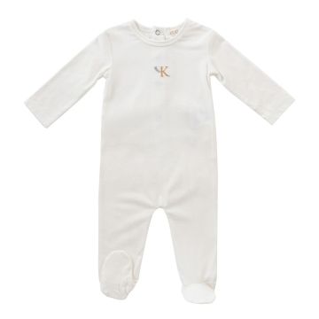 Kipp Baby Gold Metallic Embroidered Romper