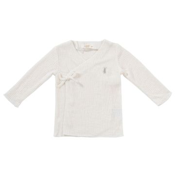 Kipp Baby White Slub Knit Wrap Sweater