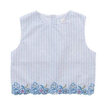 Kipp Light Blue Amelia Cropped Top