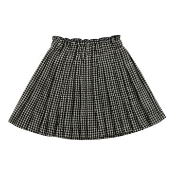 Klai Grey Pleat Houndstooth Skirt