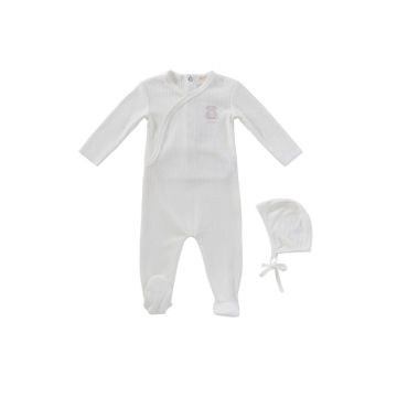 Kipp Baby Teddy Wrap Footie + Bonnet