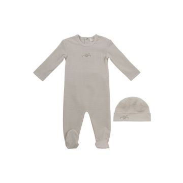 Kipp Baby Carrera Pinstripe Footie + Hat