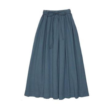 Teela Denim Maxi Circle Skirt Chambray