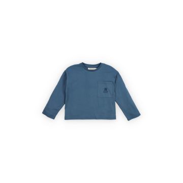 The New Society TNS Logo Long Sleeve T-shirt Void Blue