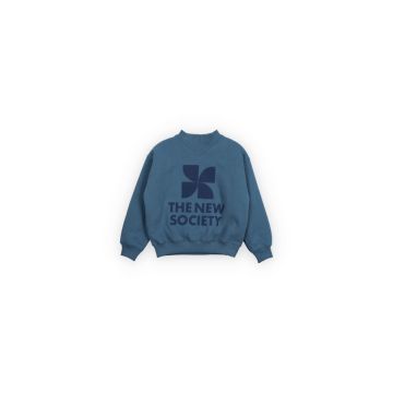 The New Society TNS Logo Rib Collar Sweatshirt Void Blue