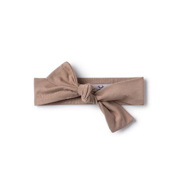 Jacqueline & Jac Girls Knot Headband Taupe