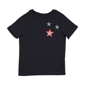 Bopop SS Navy Tee with 3 Pinstripe Stars