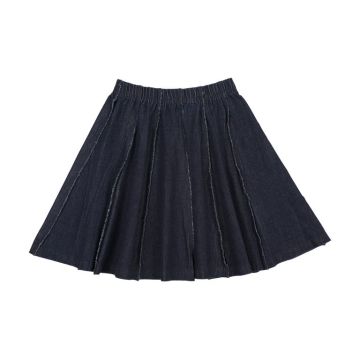 Bopop Blue Denim Panel Skirt