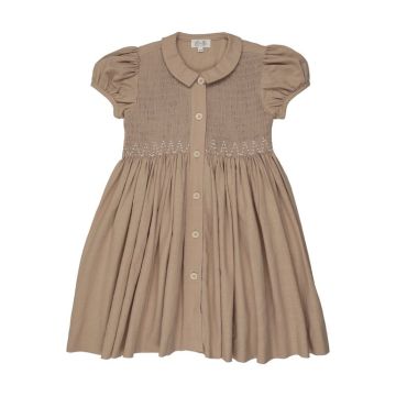 Bopop Sand Smocked SS Dress
